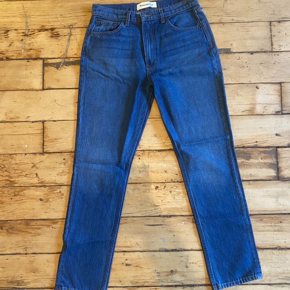 Reformation Women's Blue and Navy Jeans